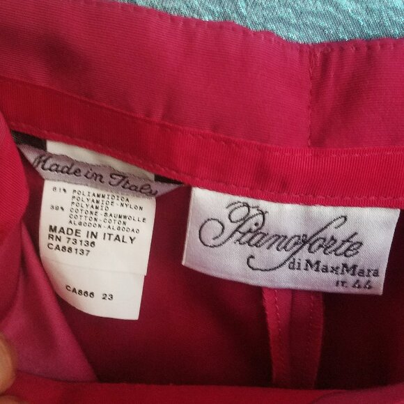 Hot Pink MaxMara Vintage Pleated Trousers with Rhinestone Belt - Made in Italy - Picture 7 of 9